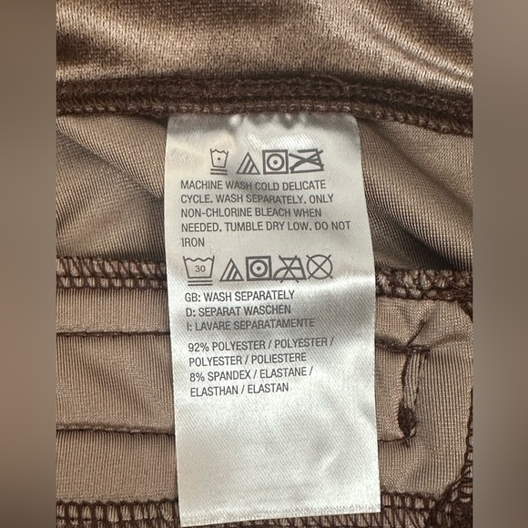 Isaac Mizrahi Live Hickory Brown Crushed Velvet Lounge/Casual Pants XL T… - Picture 6 of 8